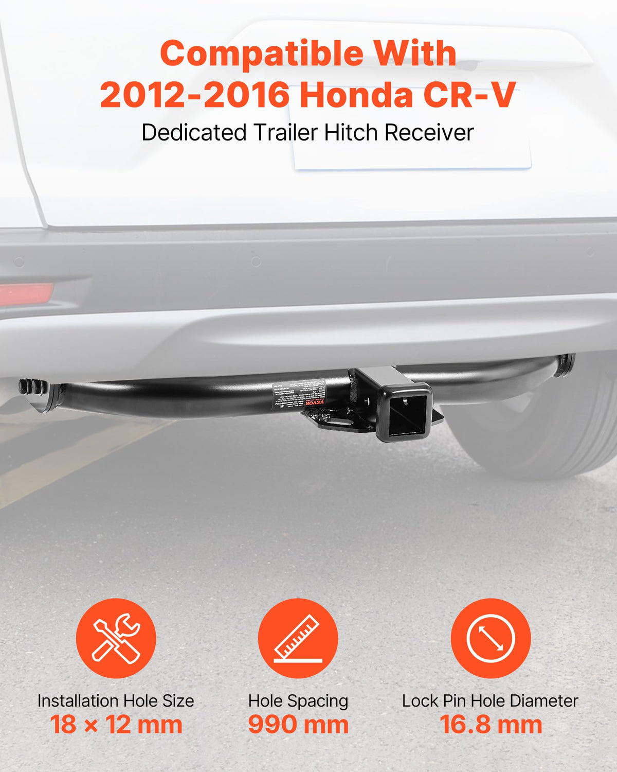 VEVOR close-up of split three-piece design for easier installation and handling