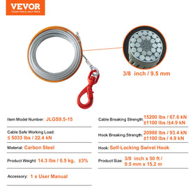 VEVOR swivel hook rotating 360 degrees showing twist-free operation benefit