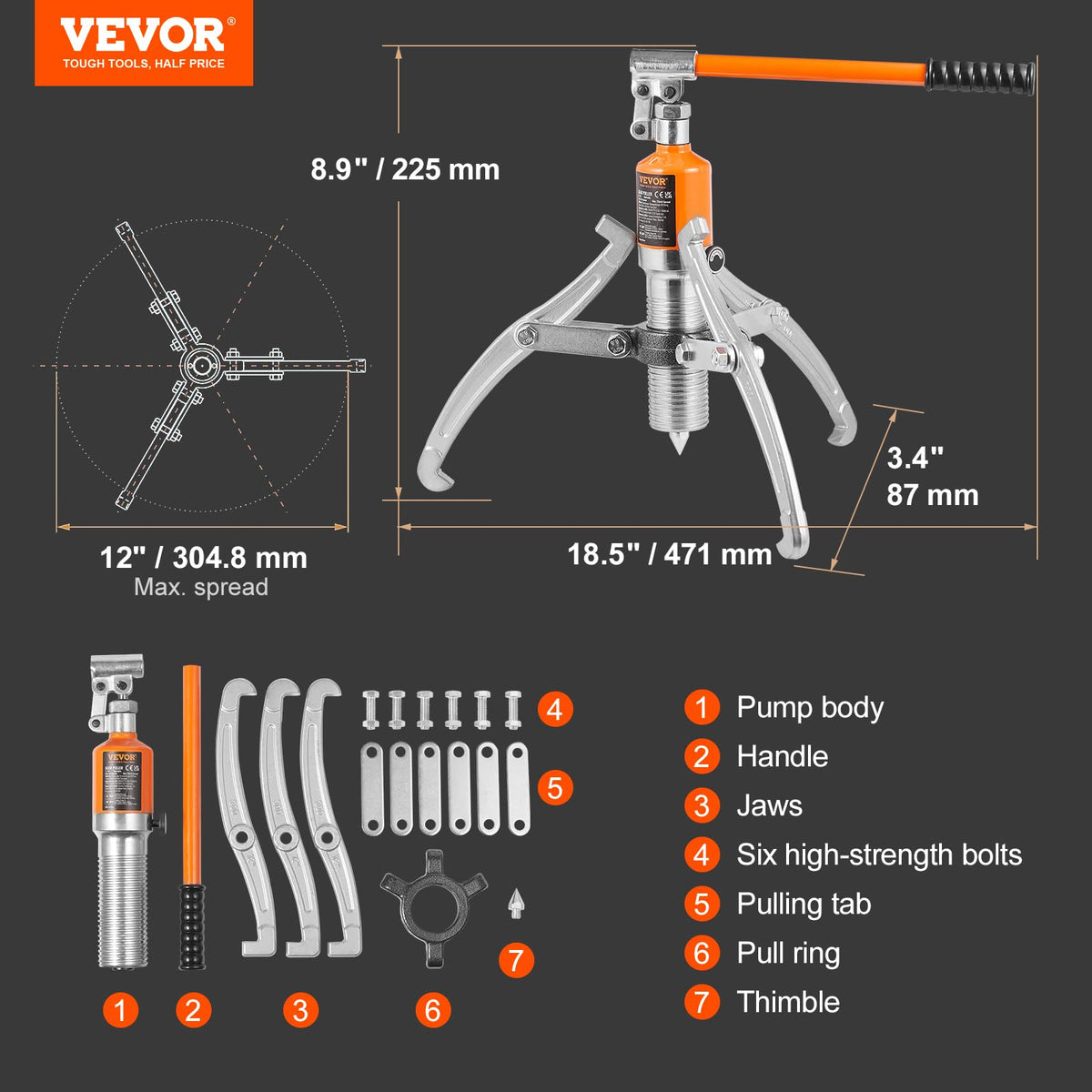 VEVOR horizontal extraction setup demonstrating flexible orientation advantage
