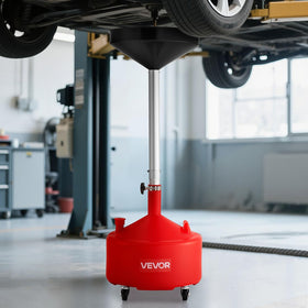 VEVOR tank positioned under vehicle demonstrating safe fluid capture