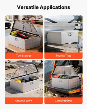 VEVOR in truck bed scale comparison showing space-saving advantage