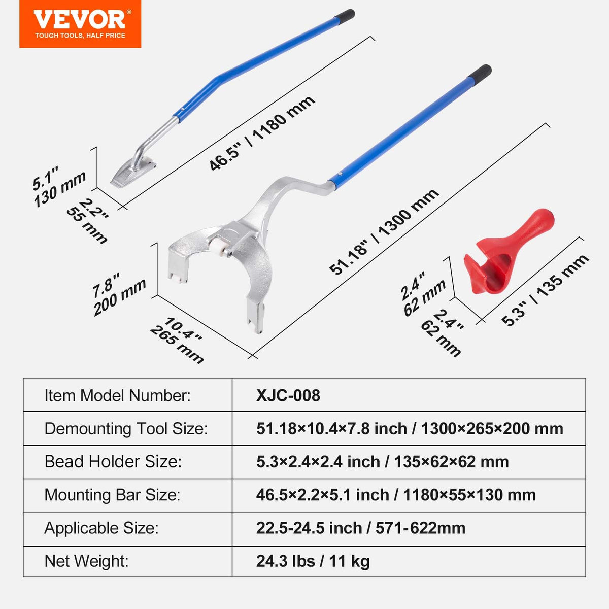 VEVOR in use at roadside showing quick tubeless tire change benefit