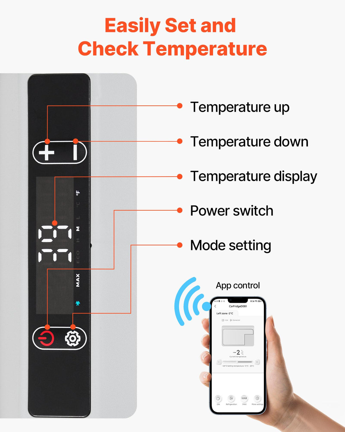 VEVOR installed in vehicle backseat demonstrating safe in-car cooling convenience