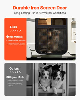 VEVOR installed on RV entry door providing pet protection and visibility