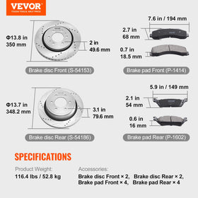 VEVOR installed rear on F-150 showing proper fit and balanced braking benefit