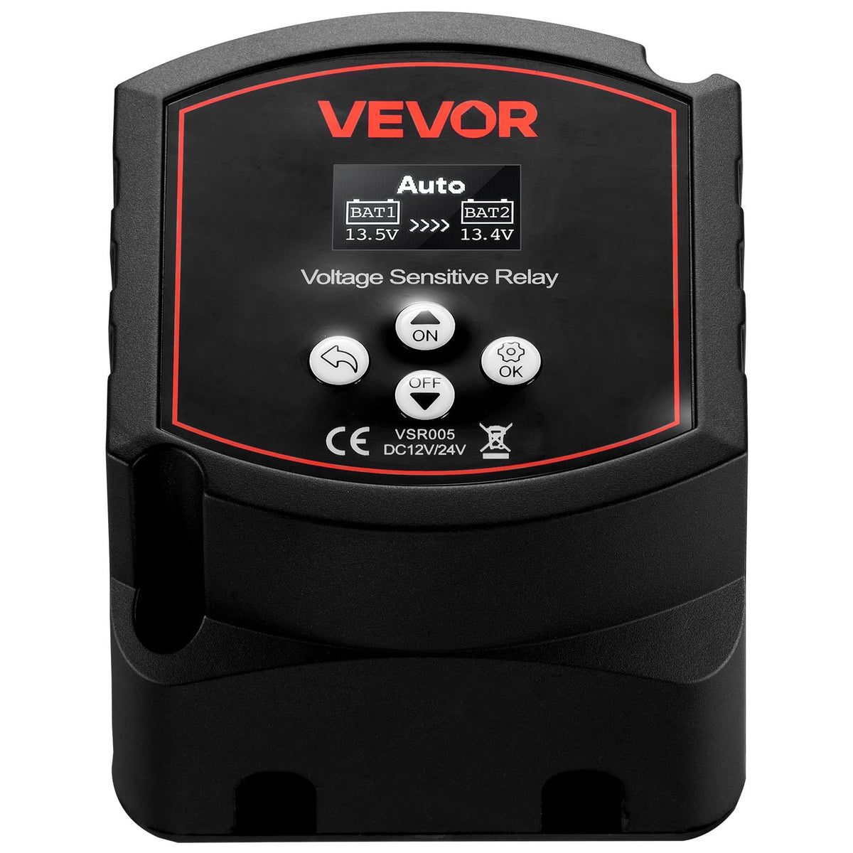 VEVOR isolator switch detail showing manual and automatic mode for emergency starts