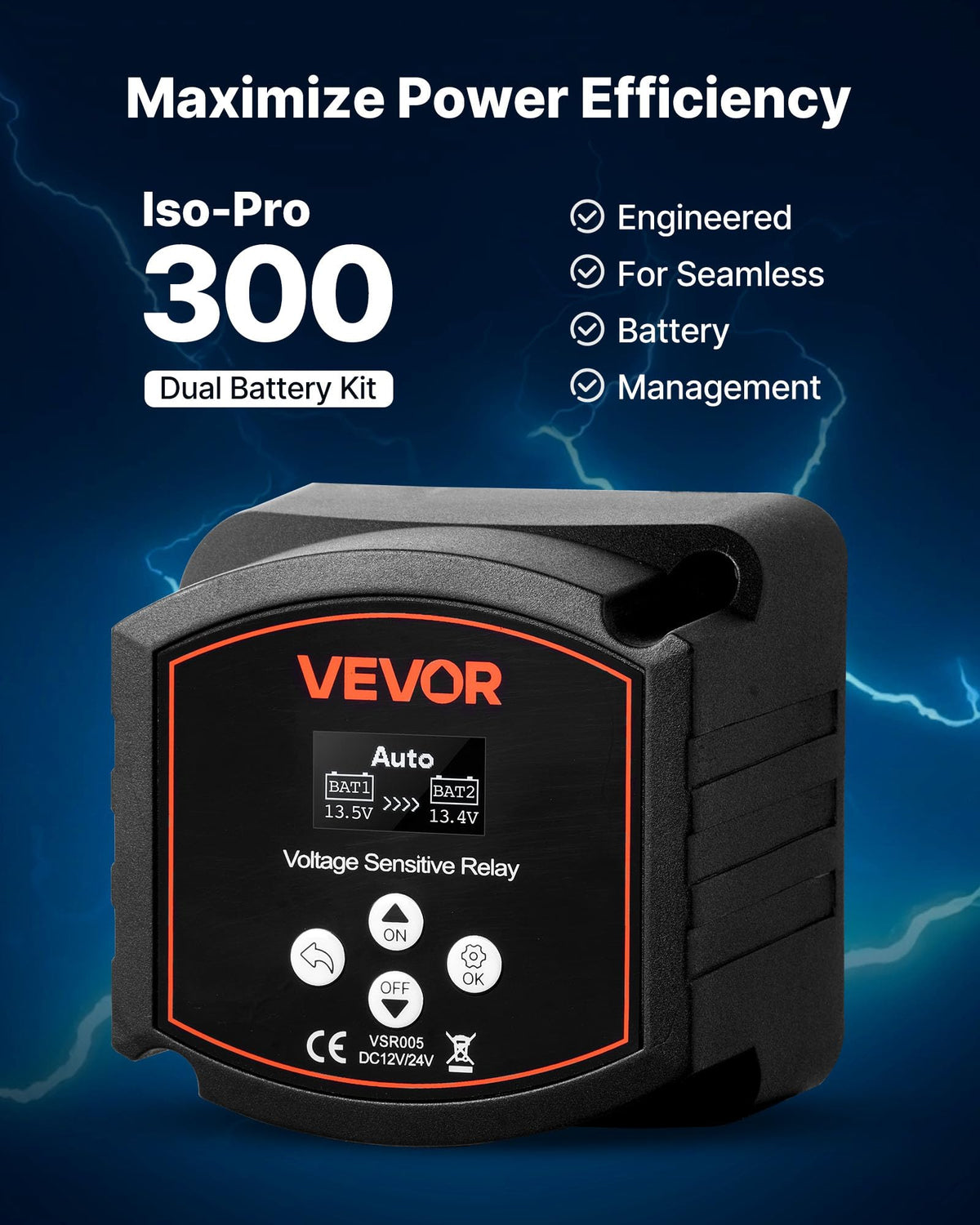 VEVOR isolator side terminals with heavy-duty studs for reliable high-current connections