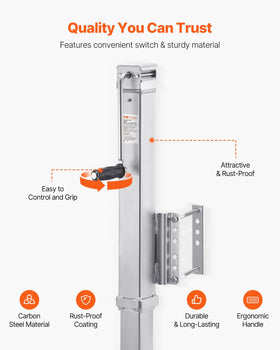 VEVOR galvanized finish close detail resisting rust for long-term outdoor protection benefit