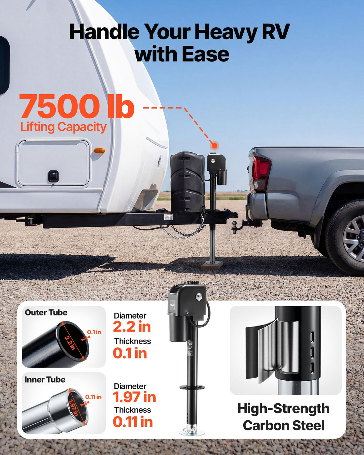 VEVOR jack remote and rocker switch showing convenient dual-mode control benefit