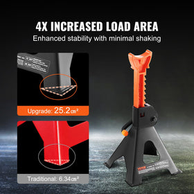 VEVOR jack stands saddle detail with notched top for secure vehicle contact