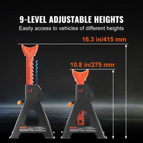 VEVOR jack stands weld and finish close view showing smooth coated surface