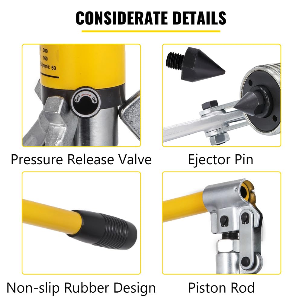 VEVOR jaw spread adjustment showing 4" to 12" range for varied parts