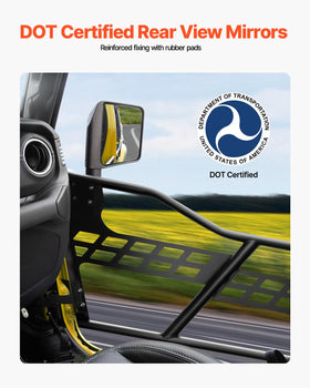 VEVOR DOT-certified mirror detail improving rear visibility and safety
