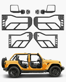 VEVOR front tube door installed showing open-air view and improved sightlines