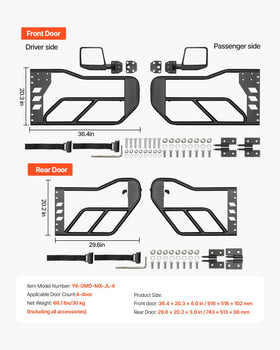 VEVOR tube doors in off-road environment enhancing visibility and airflow