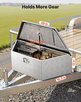 VEVOR lid open revealing gas strut for smooth, safe access