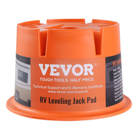 VEVOR lifestyle campsite setup with blocks stabilizing a camper for comfort