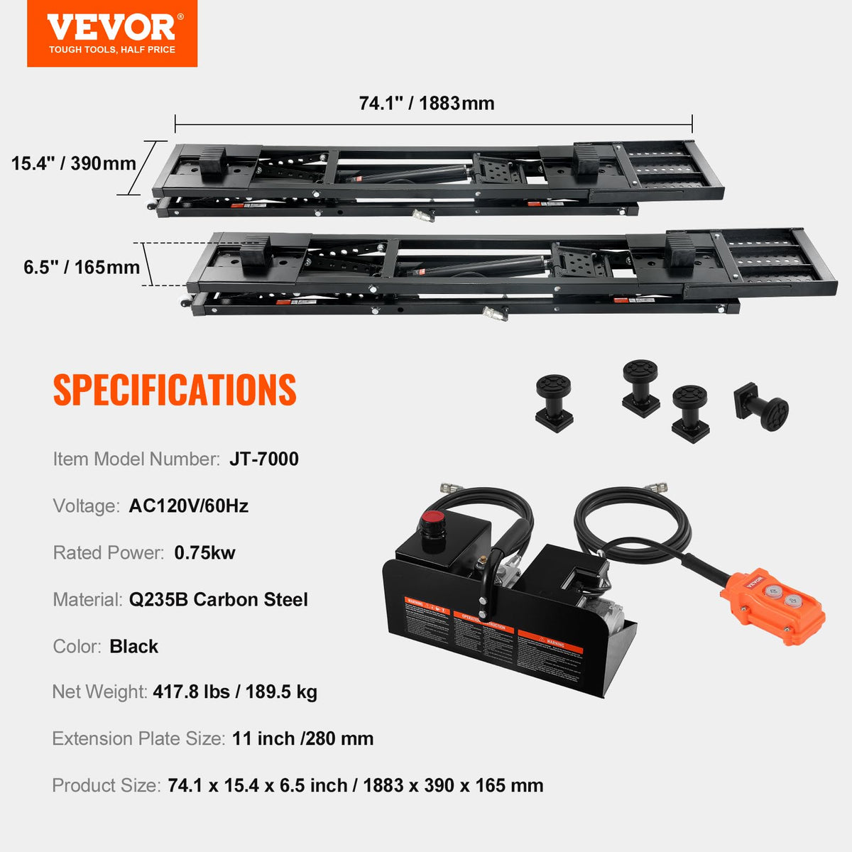 VEVOR heavy-duty caster close-up for smooth mobility between jobs