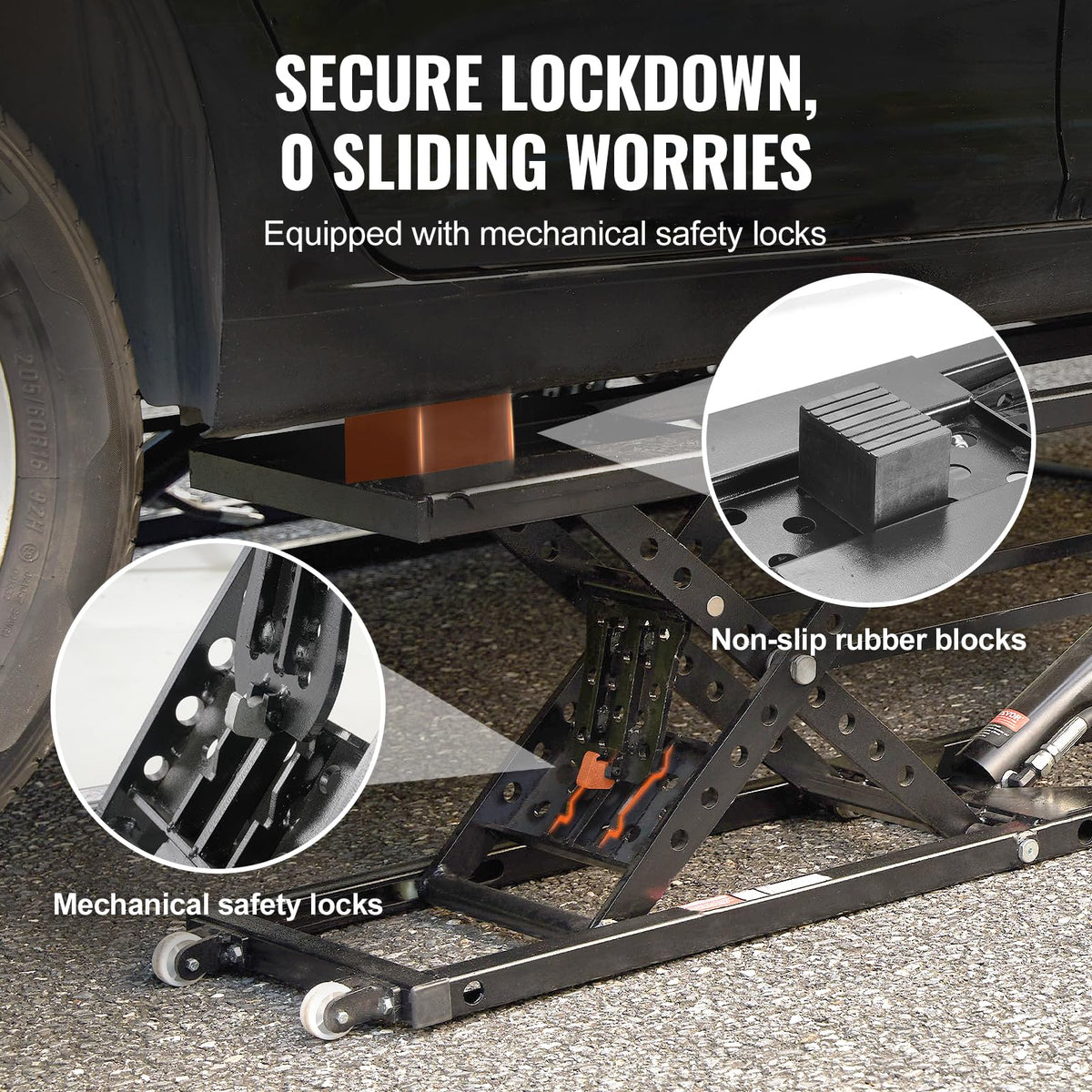 VEVOR lift raising a truck offering easy undercarriage access