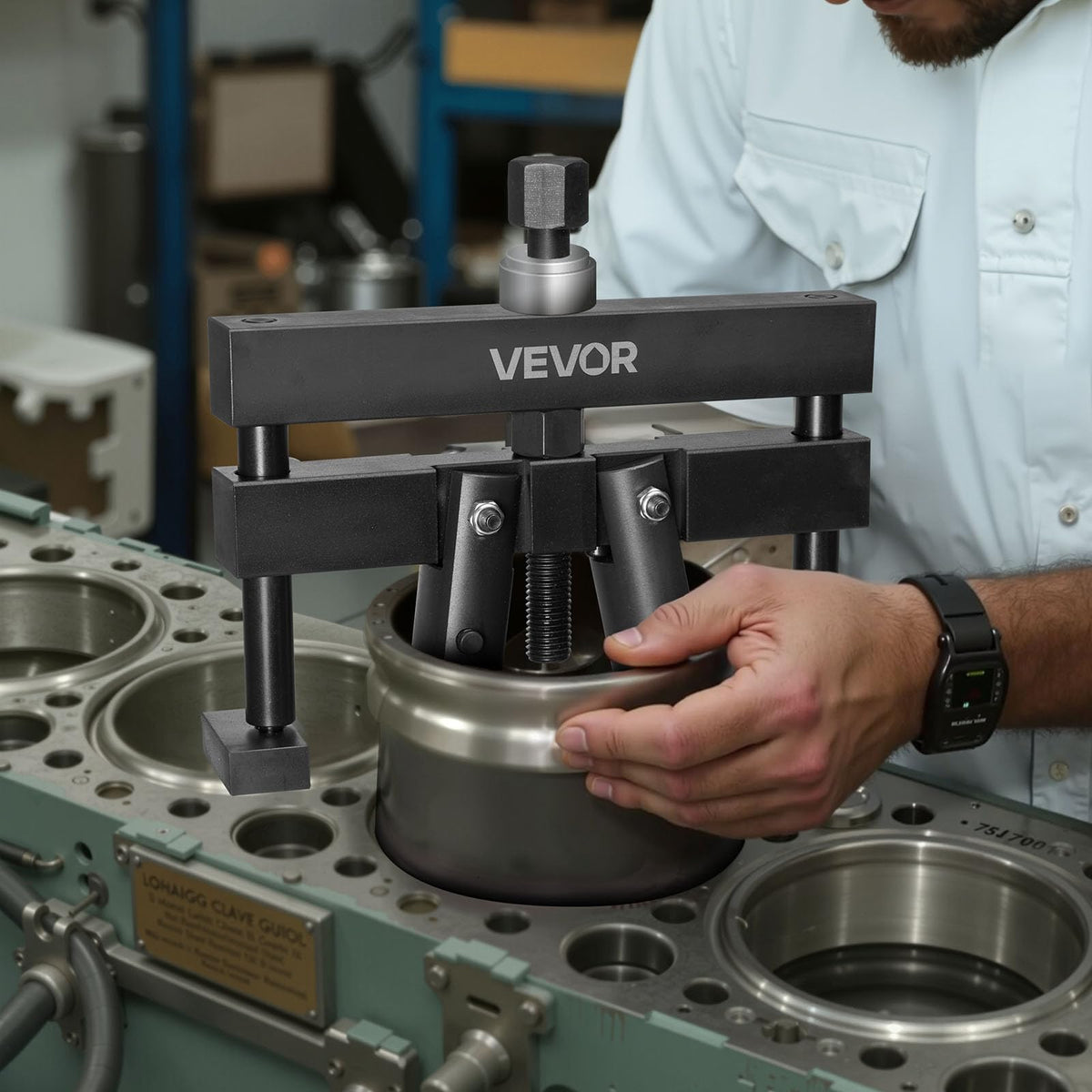 VEVOR material finish closeup showing forged steel durability benefit
