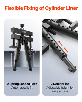 VEVOR threaded screw close-up highlighting durable mechanics benefit