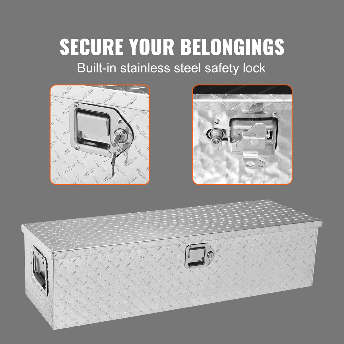 VEVOR stainless lock and two keys providing theft protection