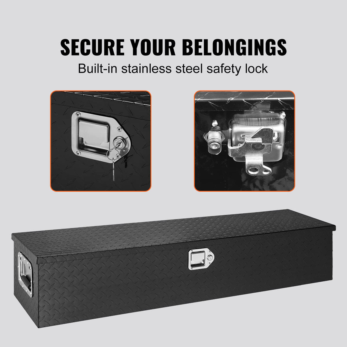 VEVOR stainless steel lock and two keys for reliable theft protection