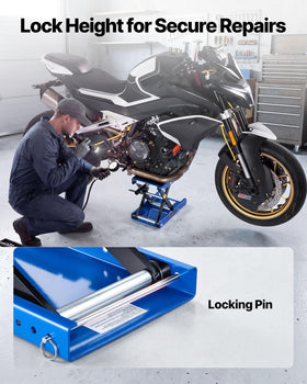 VEVOR locking pin detail ensuring secure height and safety