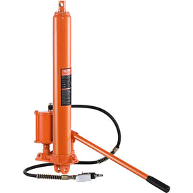 VEVOR front view of long ram jack showing capacity and mounting benefit