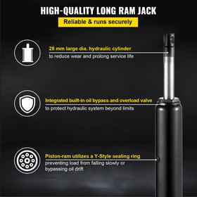 VEVOR handle and pump with rubber grip for comfortable, low-effort pumping