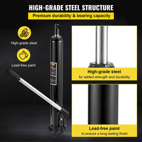 VEVOR lift height comparison showing 26 to 45.7 inch range for versatile positioning