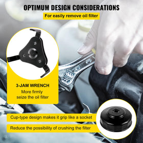 VEVOR low-profile socket side view illustrating slim profile to access tight engine compartments