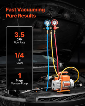VEVOR manifold gauge set close-up with clear dials for accurate pressure readings benefit
