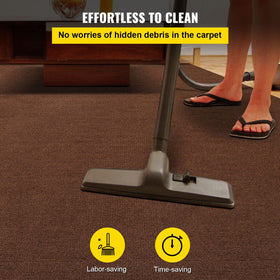 VEVOR trimmed carpet edge cut to fit showing clean installation benefit