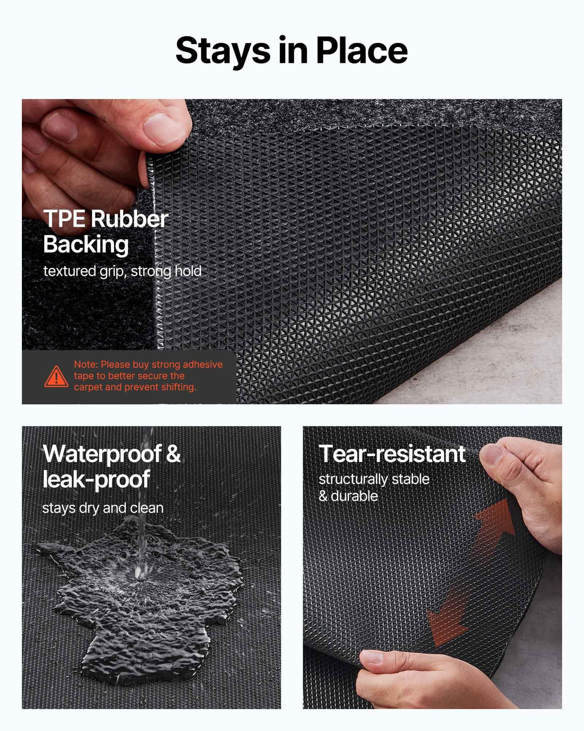 VEVOR mat placed under car protecting garage floor from spills