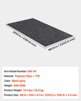 VEVOR mat with spilled oil being wiped clean easily