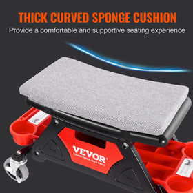 VEVOR stool with all three tool trays extended for organized access