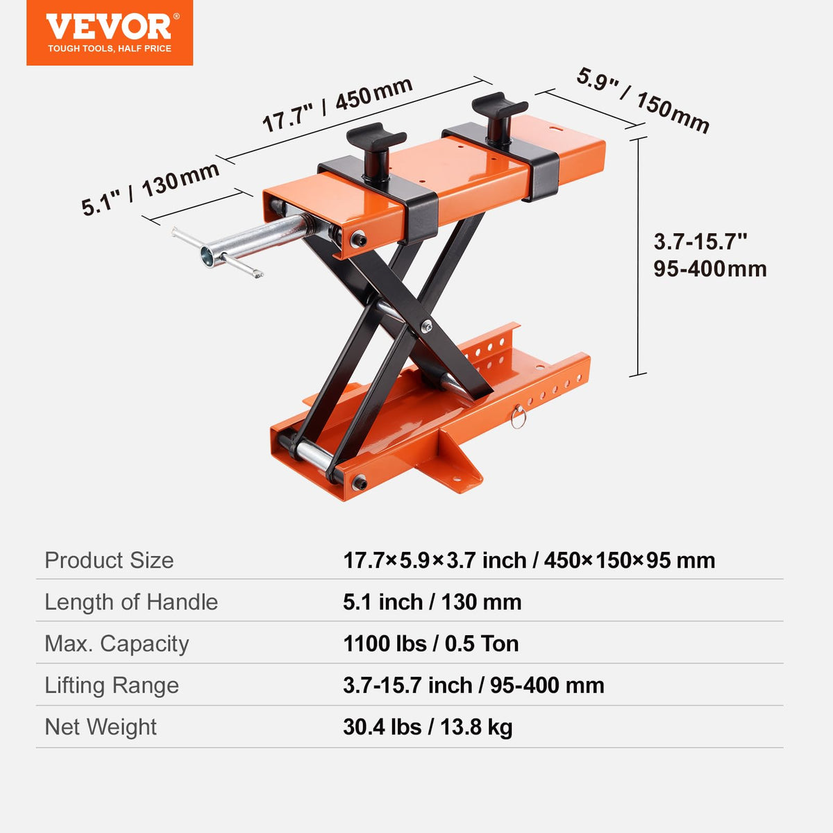VEVOR powder-coated finish repels grease for easy cleaning