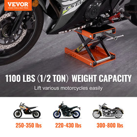 VEVOR wide deck platform providing stable support for motorcycles