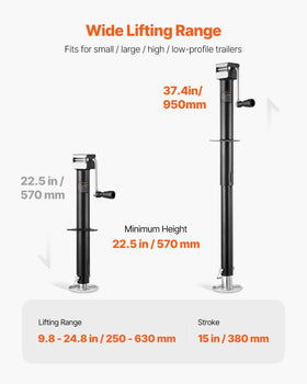 VEVOR mounting base and hardware detail for secure bolt or weld installation
