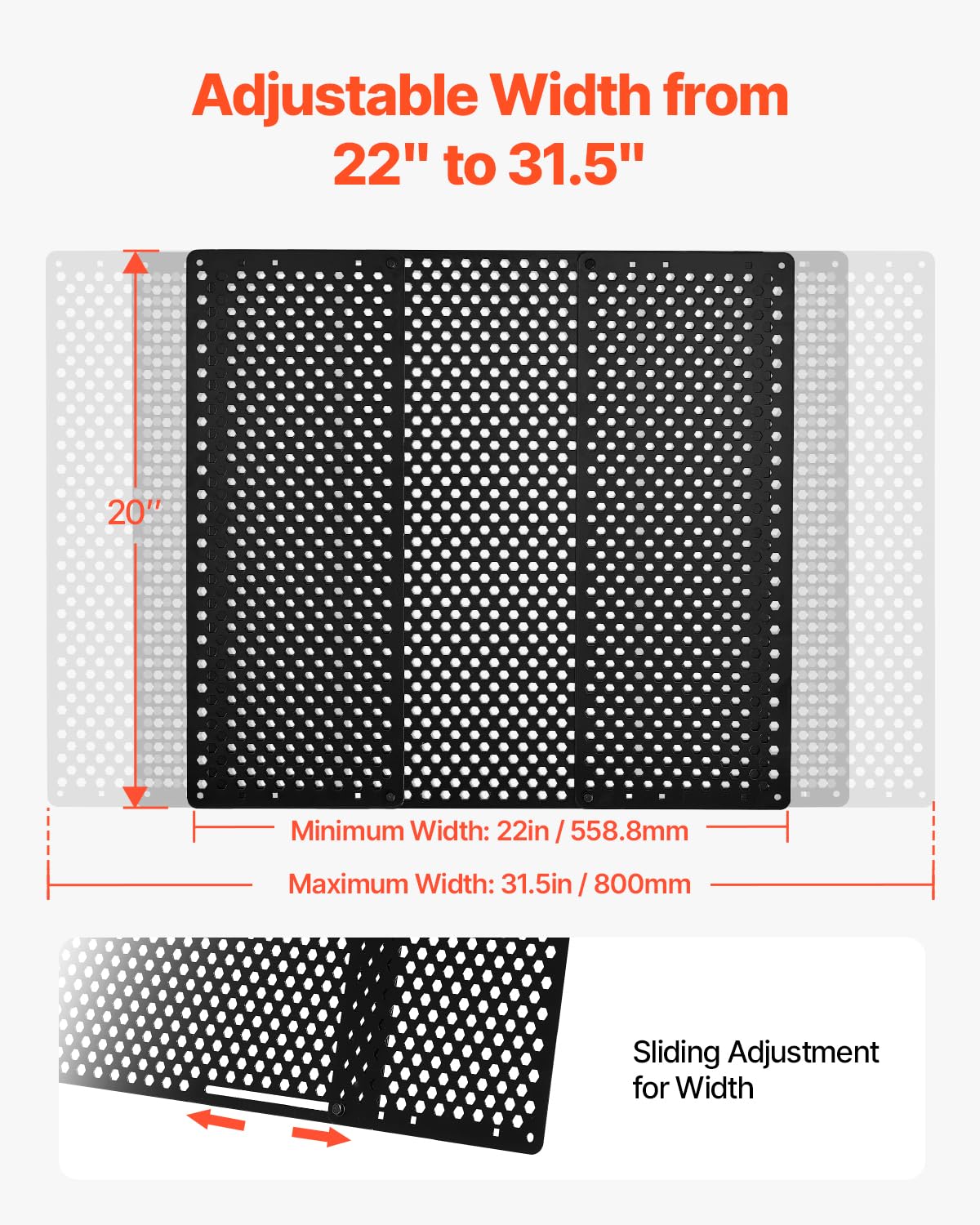 VEVOR pre-drilled mounting holes with included screws for fast installation