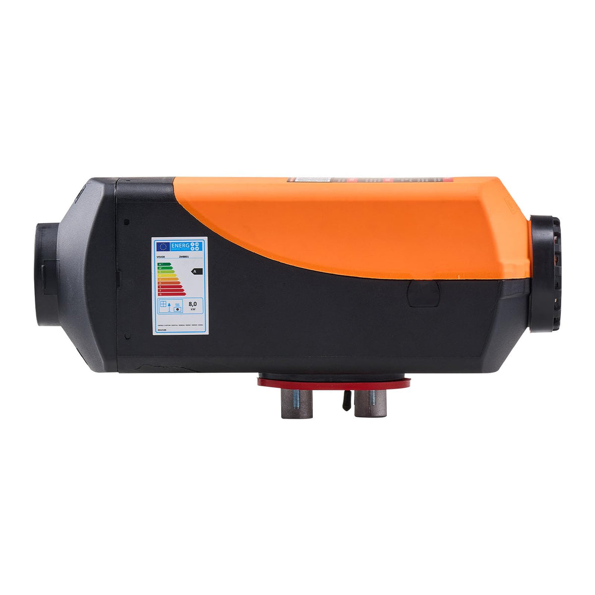 VEVOR heater operating in night cabin illustrating low noise comfort