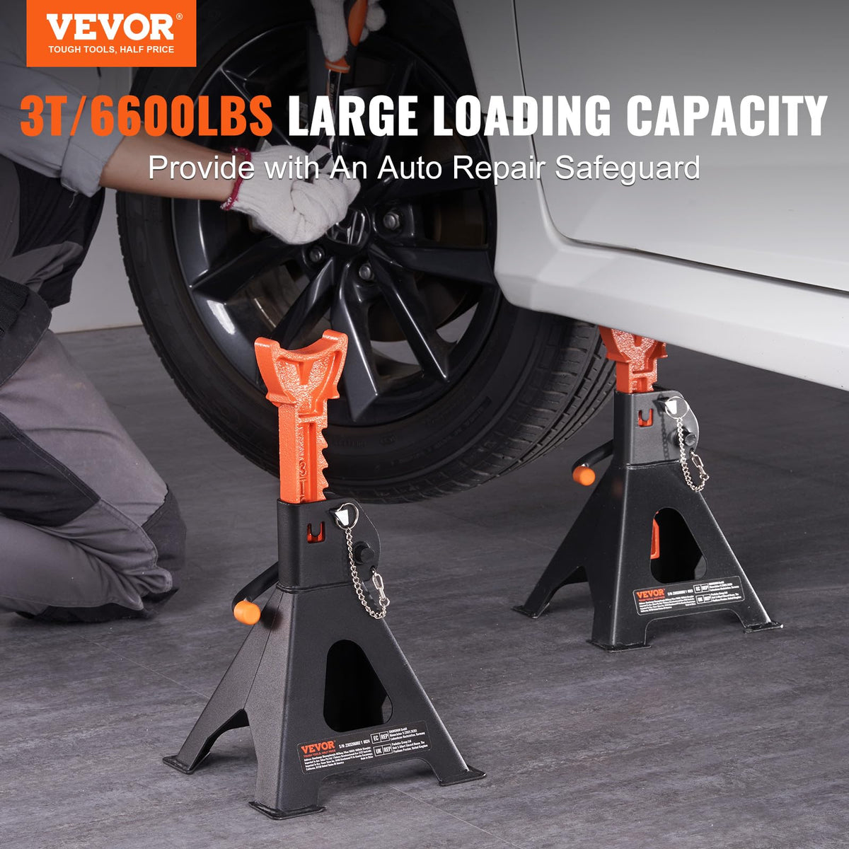 VEVOR close-up of notched saddle providing secure vehicle contact
