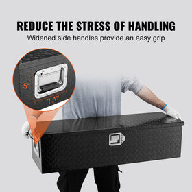 VEVOR open lid with gas strut holding lid for full, easy access to toolbox contents