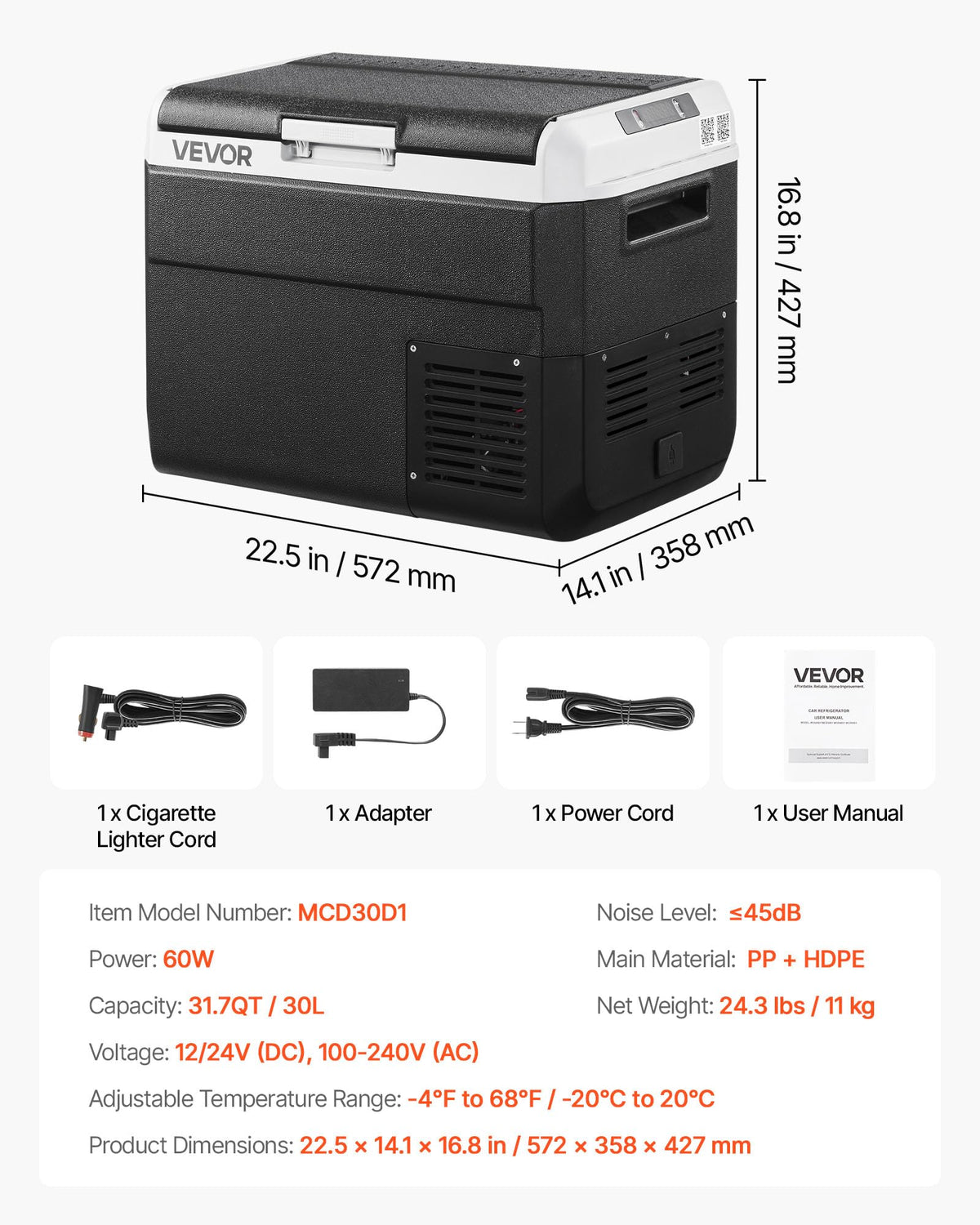 VEVOR open top interior storage showing organized space and fast cooling benefit