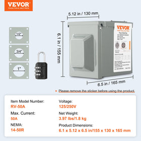 VEVOR treated metal finish close-up showing corrosion resistance and longevity