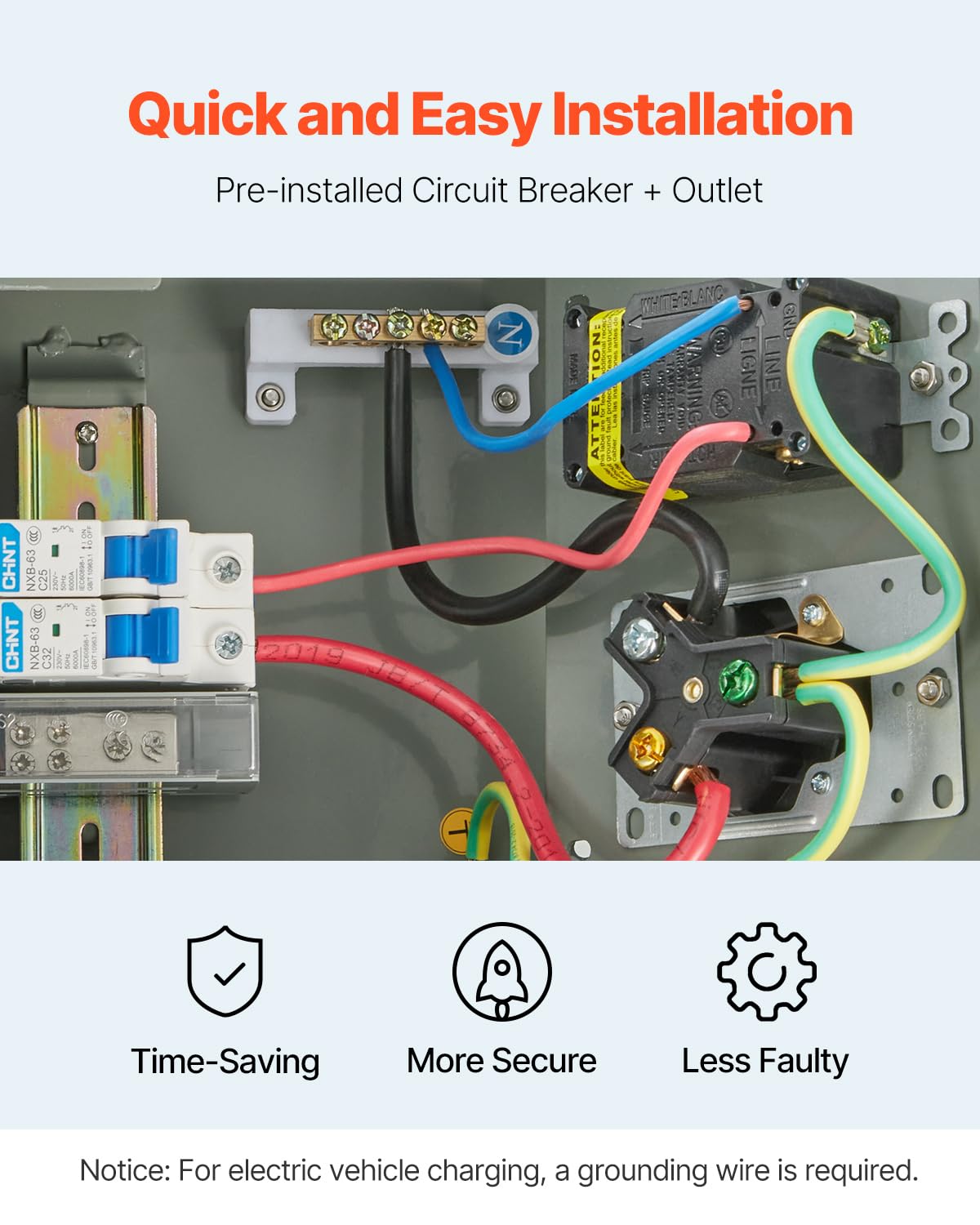 VEVOR interior wiring space showing room for different cable gauges