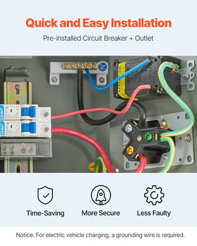 VEVOR interior wiring space showing room for different cable gauges