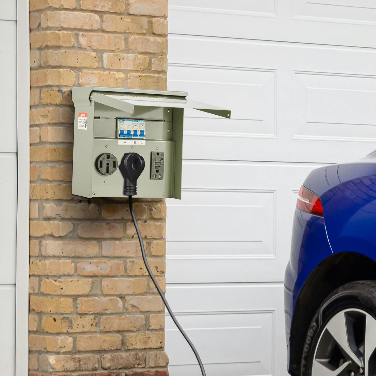VEVOR panel held in hand for scale to show compact footprint and portable convenience