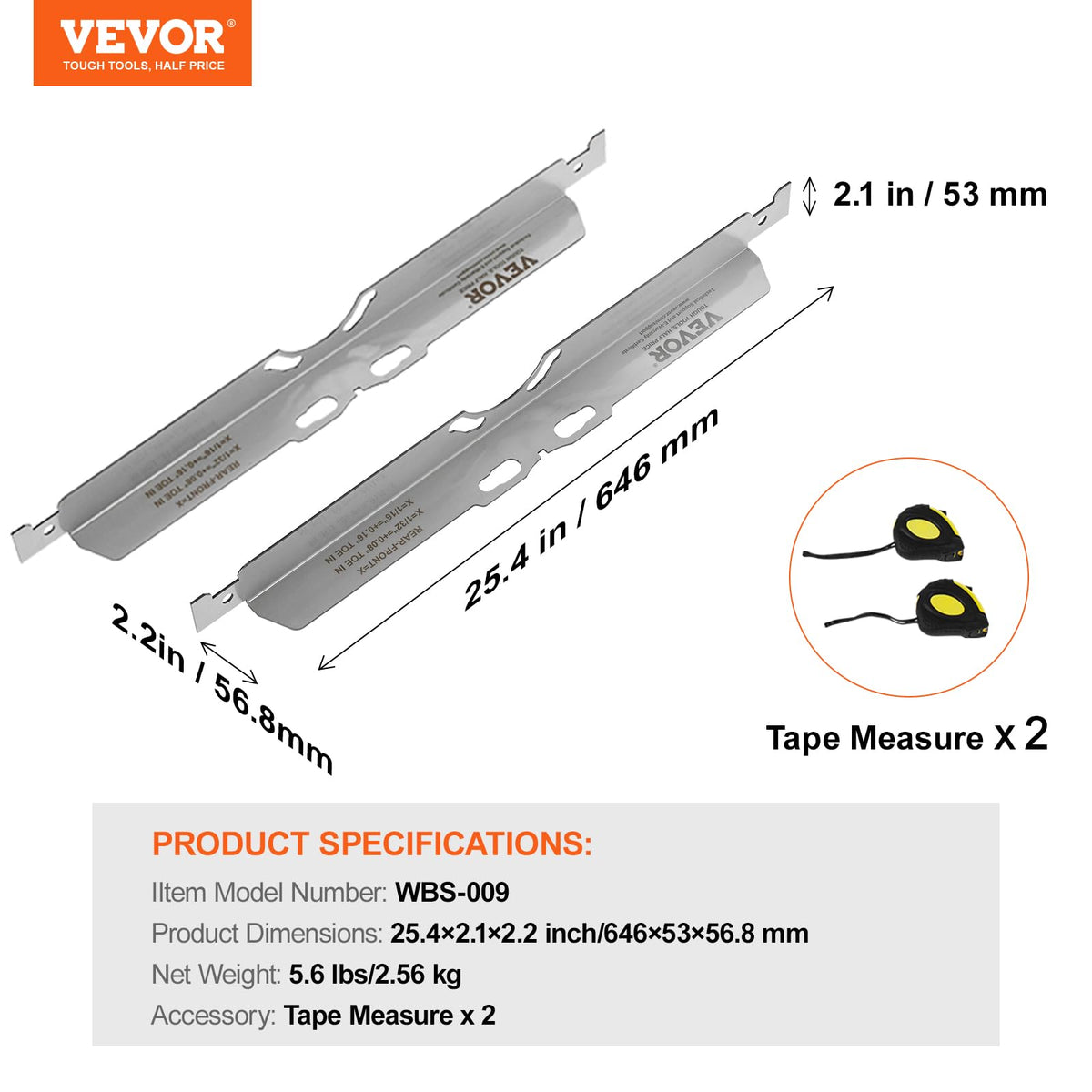 VEVOR plate hole patterns showing multi-fit compatibility across common hub sizes